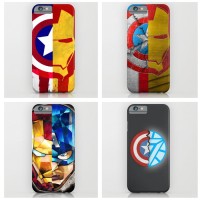 Jual Custom Case Ironman Captain America Hp Handphone Iphone Samsung A122 Murah