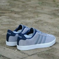 Jual ADIDAS NEO VL COURT SUEDE GREY NAVY ORIGINAL Murah