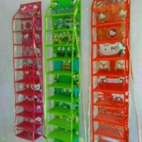 Jual RAK SEPATU 9 SUSUN KARAKTER GANTUNGAN ZIPPER Murah