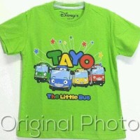 OBRAL!!! KAOS ANAK SIZE 1-6 TAYO THE LITTLE BUS HIJAU MUDA | KAOS
