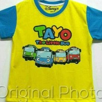 OBRAL!!! KAOS ANAK SIZE 1-6 TAYO THE LITTLE BUS KUNING-BIRU | KAOS