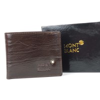 Dompet tidur pria kulit asli branded - MONT BLANC UTG Coklat