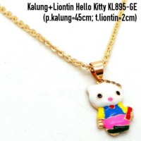 Jual KL895GE KalungLiontin Hello Kitty Perhiasan Lapis Emas T1310 Murah