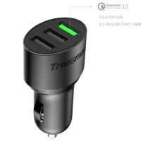 Jual Charger mobil Premium 42Watt 3Port 1port QC 3 0 Tronsmart C3PTA T19 Murah