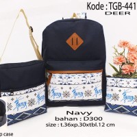 Jual TAS RANSEL SET MOTIF DEER Murah