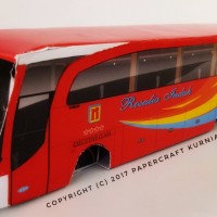 Jual Papercraft Bus Rosalia Indah Merah Murah