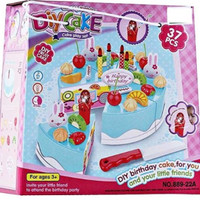 Jual Mainan Anak Perempuan Roti Potong DIY Birthday Cake Song Play Set Murah