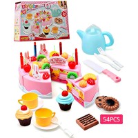 Jual Mainan Anak Perempuan DIY Fruit Cake Birthday Kue Roti Potong Lilin Murah