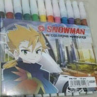 Jual Spidol SNOWMAN set 12 warna Murah