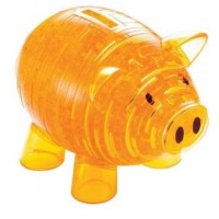 Jual Celengan BABI Crystal Puzzle 3D PINK- YELLOW Murah
