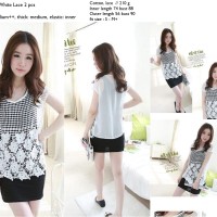 Jual S3746 Dress Import Cotton Lace Brokat Cina Kor KODE YT3746 Murah