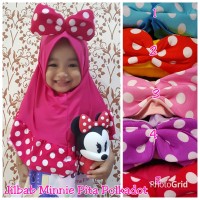 Jual ayo beli Jilbab Minnie Pita Polkadot Murah