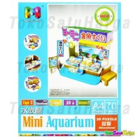 Jual Mainan Edukasi 3D Puzzle / Miniatur - Mini Aquarium Murah