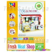 Jual Mainan Edukasi 3D Puzzle / Miniatur - Fresh Meat Shop Murah