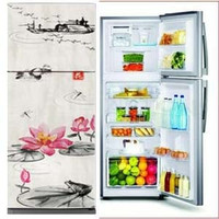 murah STICKER WALPAPER LEMARI ES KULKAS 2PINTU 60CMx150CM LOTUS N BOAT