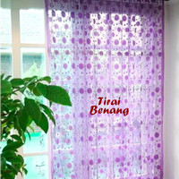 Jual Home Tool Tirai Benang Motif Polkadot Purple (Tirai B Db Murah