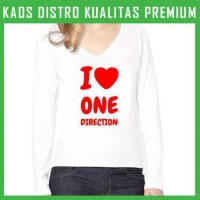 Jual Kaos One Direction Love 3 Wanita Cewek Lengan Panjang WLP-ODN03 Murah