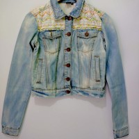 Spyderbilt Jacket Jeans Flower blue Navi Planet Surf