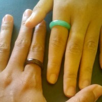 Jual MFFU Cincin Batu Giok Hitam Hijau Pria Wanita 803 Murah