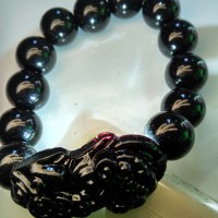 Jual MFFU Gelang Batu Giok Hitam Gelang Batu Black Jade Gelang Batu Akik 8 Murah
