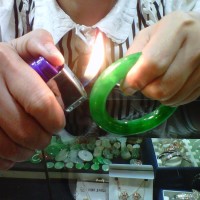 Jual MFFU Gelang Batu Giok Hijau Jade Gelang Batu Akik Bracelet Pria Wanit Murah