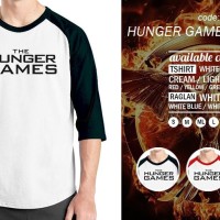 Jual Kaos Raglan Hunger Games Logo 02 - Tshirt Oblong - Grosir Baju Distro Murah