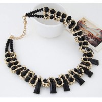 Jual Aksesoris Kalung Metal Geometric Crystal Murah