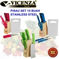 Jual 1 SET PISAU DAPUR MERK VICENZA Murah