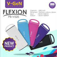 Jual Powerbank V-GeN V525 Flexion 5200 mAh (Power Bank VGEN) Murah