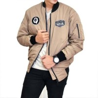 Harga kent jaket bomber pilot oi rege cream | DEMO GRABTAG