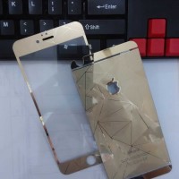 Jual TERMURAH IPhone 6 Plus/6S+ 3D Gold Tempered Glass Mirror Anti Gores K Murah