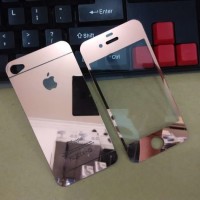 Jual TERMURAH Iphone 4/4S Rosegold Tempered Glass Mirror Anti Gores Kaca C Murah