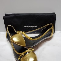 Jual Saint Laurent Classic Dance Ballerina Flat - Gold Murah