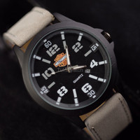Jam Tangan Pria Wanita Pria Harley Davidson Logo Kecil Rubber Grey T