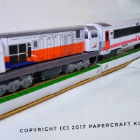 Jual Papercraft Rangkaian 1 Lokomotif & 3 Kereta Murah