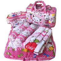 Jual Tas Bantal Guling Gendongan Alas Tidur Perlak Bayi Set 4 in 1 Chekido Murah