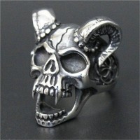 Diablo gothic skull ring / cincin tengkorak impor stainless steel 316L