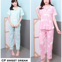 biru pink setelan baju tidur wanita kemeja celana panjang xl jumbo big