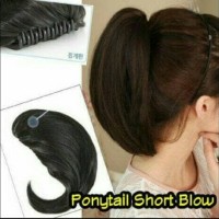 Hair clip blow jepit hairclip rambut palsu wanita hairbun sambung