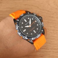 HARGA GILA Jam Tangan NAUTICA Rubber Karet Tanggal Date Tali Orange