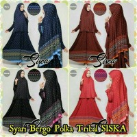Jual DISCON Syari Bergo Polka Tribal SISKA Murah
