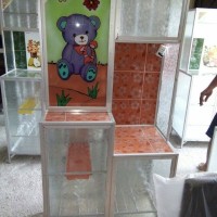 Rak piring alumunium pintu 2 murah