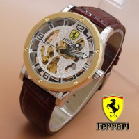 Jual B1 Ferrari Skeleton Leather Combi Brown Lea KODE DG1 Murah