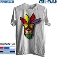 Kaos uka uka crash bandicot ctr baju distro pria dan wanita gildan nsa