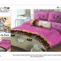 Sprei Rumbai Lady Rose Uk 180 X 200 Motif Love in Paris BERKUALITAS