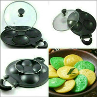 Jual Murah ! Panci Cetakan Teflon 4 Lubang Kue SERABI HAPPY CALL Murah