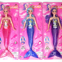 Jual BEST SELLER Kado Mainan Anak Boneka Mermaid Dear Nyala Lampu Murah