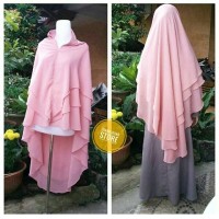 Jual Grosir Jilbab Syari Khimar Cerutti 3 Layer by Roni Collection Murah