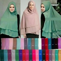 Jual Khimar hijab Jilbab Ceruti Jumbo Instan 2 layer Murah