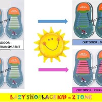 Jual 12pcs Lazy Shoelace KID 2TONE / Tali Sepatu Silikon ANAK2 - 12PCS/PACK Murah